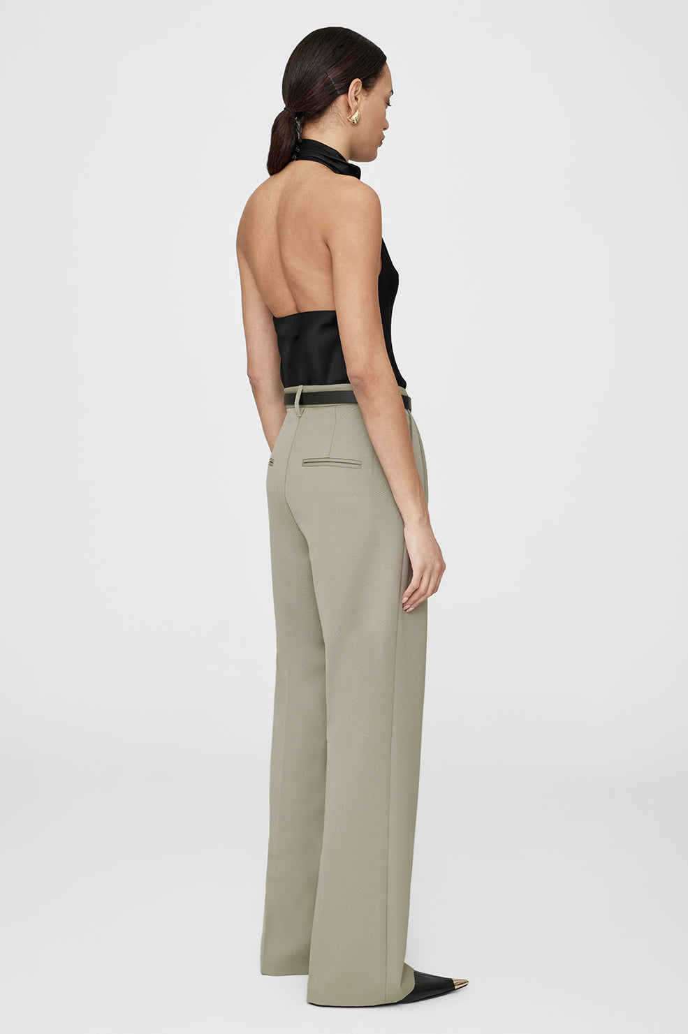 ANINE BING Eliana Top - Black - On Model Back