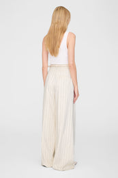 ANINE BING Lou Trouser - Cream And Black Stripe - On Model Back