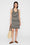 ANINE BING Arie Dress - Black And Ivory Stripe - On Model Front 