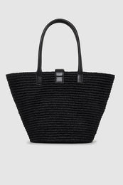 ANINE BING Lou Tote Monogram - Black - Back View 