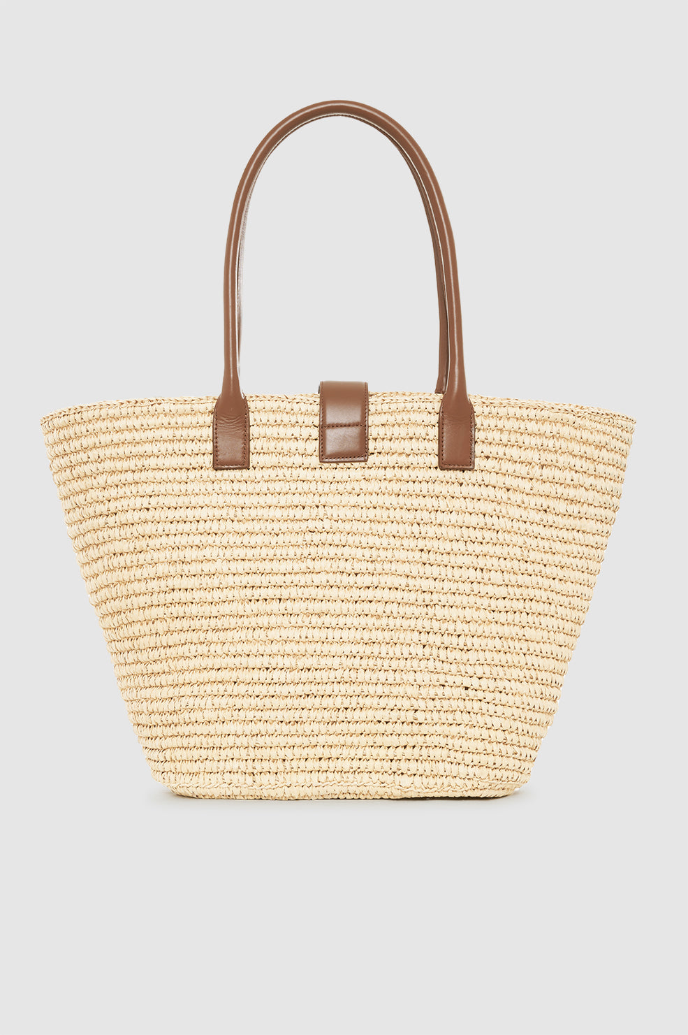 Lou Tote Monogram - Natural With Cognac