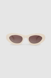 ANINE BING Roma Sunglasses - Bone - Front View 